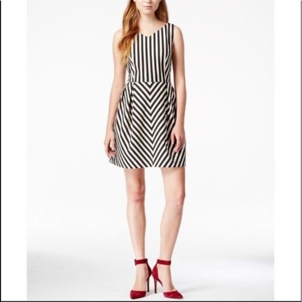 NEW Maison Jules Sleeveless Striped Dress size Medium New With Tags NWT